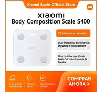 Oficial | Escala de composición corporal Xiaomi S400, 25 indicadores de salud, medición de impedancia bioeléctrica de doble frecuencia Blanco