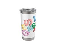 Oficial Genesis Colored Logo 3D Vaso térmico de acero inoxidable de doble pared