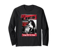 Oficial Guns N' Roses 'Lies' Álbum Hard-Rock Vintage Retro Manga Larga