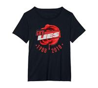 Oficial Guns N' Roses Lies Repeat 30 Años Edición Rock Band Camiseta, Mujer Tallas Grandes, Negro, 6XL Grande
