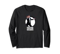 Oficial James Bond 007 The Living Daylights Manga Larga, Unisex para Adultos, Negro, S