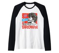 Oficial James Brown Rock and Roll Legend Artwork Camiseta Manga Raglan