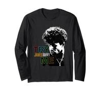 Oficial James Brown Try Me Godfather of Soul Music Manga Larga