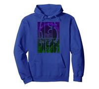 Oficial Jimi Hendrix Blues Rock Música Swirl Sudadera con Capucha, Unisex para Adultos, Azul Real, S