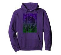 Oficial Jimi Hendrix Blues Rock Música Swirl Sudadera con Capucha, Unisex para Adultos, Morado, XXL