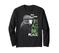 Oficial John Lennon Imagine Peace Rock Vintage Cantante Manga Larga