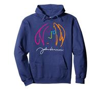 Oficial John Lennon NYC Vintage Rock Clásico Sudadera con Capucha, Unisex para Adultos, Azul Marino, L