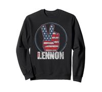 Oficial John Lennon Símbolo de Paz Vintage Retro Pop Rock Sudadera