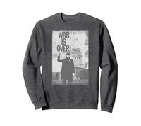 Oficial John Lennon War Is Over Rock Música Navidad Sudadera, Unisex para Adultos, Jaspeado Oscuro, L