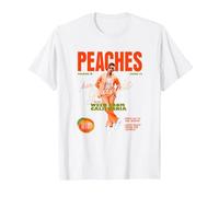 Oficial Justin Bieber Peaches Blanco Camiseta, Hombre, Blanco, 6XL