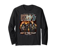Oficial KISS End Of The Road World Tour Retro Rock Band Manga Larga