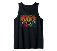 Oficial KISS Logo Vintage Rock Band Camiseta sin Mangas