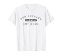Oficial Logo Def Leppard Colegial Banda Hard Rock Camiseta, Hombre, Blanco, 5XL