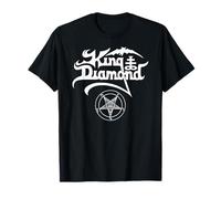 Oficial Logo King Diamond Música Metal Gótica Blanca Camiseta