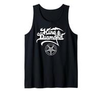 Oficial Logo King Diamond Música Metal Gótica Blanca Camiseta sin Mangas