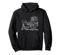 Oficial Morgan Wallen ilustrado Sudadera con Capucha, Unisex para Adultos, Negro, M