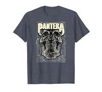 Oficial Pantera Revolution Calavera Heavy Metal Band Camiseta, Hombre, Azul Jaspeado, XXL