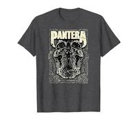 Oficial Pantera Revolution Calavera Heavy Metal Band Camiseta, Hombre, Jaspeado Oscuro, 3XL