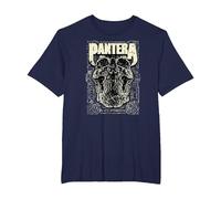 Oficial Pantera Revolution Calavera Heavy Metal Band Camiseta, Hombre Tallas Grandes, Azul Marino, 3X Alto