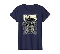 Oficial Pantera Revolution Calavera Heavy Metal Band Camiseta, Mujer, Azul Marino, 3XL