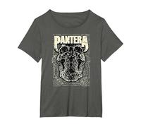 Oficial Pantera Revolution Calavera Heavy Metal Band Camiseta, Mujer Tallas Grandes, Asfalto, 1XL Grande