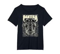 Oficial Pantera Revolution Calavera Heavy Metal Band Camiseta, Mujer Tallas Grandes, Negro, 2XL Grande