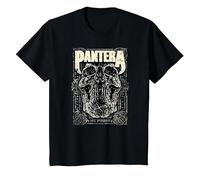 Oficial Pantera Revolution Calavera Heavy Metal Band Camiseta, Niños, Negro, 3 años