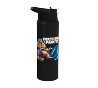Oficial Paw Patrol Chase Birthday Party I'm 4 Stainless Steel Insulated Water Bottle