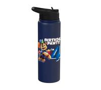 Oficial Paw Patrol Chase Birthday Party I'm 4 Stainless Steel Insulated Water Bottle