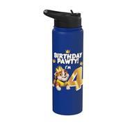 Oficial Paw Patrol Rubble Birthday Pawty I'm 4 Party Stainless Steel Insulated Water Bottle