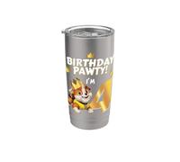 Oficial Paw Patrol Rubble Birthday Pawty I'm 4 Party Vaso térmico de acero inoxidable de doble pared