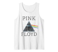 Oficial Pink Floyd Dark Side of The Moon Blanco Band Rock Camiseta sin Mangas, Hombre, Blanco, S