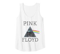 Oficial Pink Floyd Dark Side of The Moon Blanco Band Rock Camiseta sin Mangas, Mujer, Blanco, S
