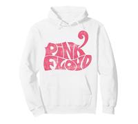 Oficial Pink Floyd Logo Retro Blanco Rock Álbumes Música Sudadera con Capucha