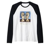 Oficial Pink Floyd Metal Heads Front and Back Camiseta Manga Raglan