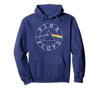 Oficial Pink Floyd Prisma Círculo Logo Progresivo Música Sudadera con Capucha, Unisex para Adultos, Azul Marino, XXL