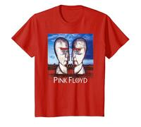 Oficial Pink Floyd The Division Bell Rock Band Camiseta, Niños, Rojo, 6 años