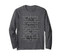 Oficial Pink Floyd The Wall Rock Progresivo Gris Oscuro Manga Larga