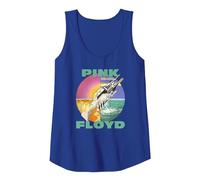 Oficial Pink Floyd Wish You were Here Rock Progresivo Música Camiseta sin Mangas, Mujer, Azul Real, S
