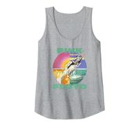 Oficial Pink Floyd Wish You were Here Rock Progresivo Música Camiseta sin Mangas, Mujer, Gris Jaspeado, S