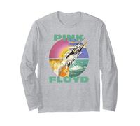Oficial Pink Floyd Wish You were Here Rock Progresivo Música Manga Larga, Unisex para Adultos, Gris Jaspeado, M