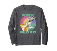 Oficial Pink Floyd Wish You were Here Rock Progresivo Música Manga Larga, Unisex para Adultos, Jaspeado Oscuro, M