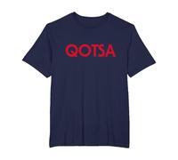 Oficial Queens of The Stone Age QOTSA Logo Rock Band Retro Camiseta, Hombre Tallas Grandes, Azul Marino, 5X Alto