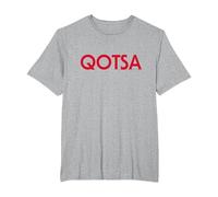 Oficial Queens of The Stone Age QOTSA Logo Rock Band Retro Camiseta, Hombre Tallas Grandes, Gris Jaspeado, 3X Alto