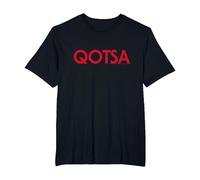 Oficial Queens of The Stone Age QOTSA Logo Rock Band Retro Camiseta, Hombre Tallas Grandes, Negro, 3X Alto