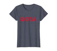 Oficial Queens of The Stone Age QOTSA Logo Rock Band Retro Camiseta, Mujer, Azul Jaspeado, 3XL