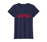 Oficial Queens of The Stone Age QOTSA Logo Rock Band Retro Camiseta, Mujer, Azul Marino, 3XL