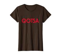 Oficial Queens of The Stone Age QOTSA Logo Rock Band Retro Camiseta, Mujer, Marrón, 3XL