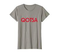 Oficial Queens of The Stone Age QOTSA Logo Rock Band Retro Camiseta, Mujer, Pizarra, 3XL