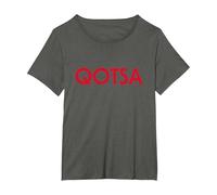 Oficial Queens of The Stone Age QOTSA Logo Rock Band Retro Camiseta, Mujer Tallas Grandes, Asfalto, 3XL Grande